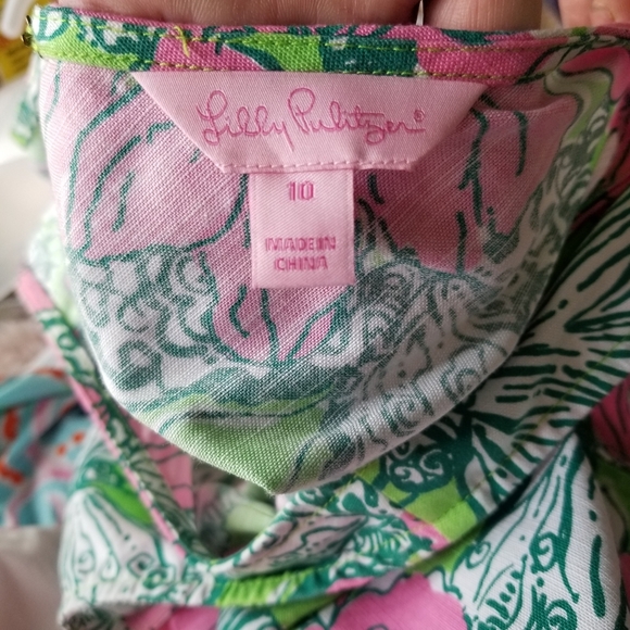 Lilly Pulitzer Dress Sz10 Gorgeous Lace Trim$38. - Picture 3 of 6